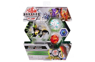Bakugan Armored Alliance Starter Pack Trading Card and Figures - Fused Hydorous x Trhyno, Barbetra and Auxillataur FFBK4969 - on Sale