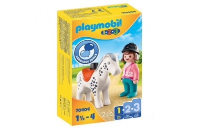 Playmobil 70404 1.2.3 Rider with Horse Figures FFPB4960 - Clearance Sale