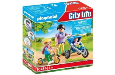 Playmobil 70284 City Life Pre-School Mother with Children Figure Set FFPB5017 - Clearance Sale