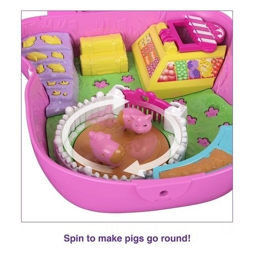 Polly Pocket Playset ‘On the farm’ Piggy Compact FFPLPP4950 on Sale