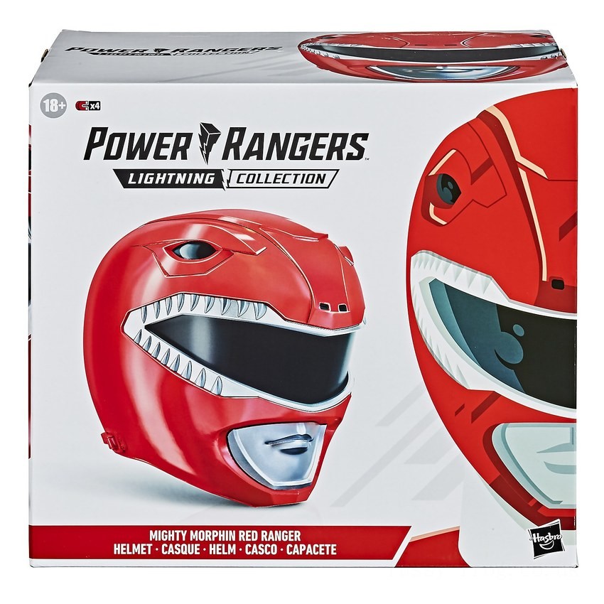 Hasbro Power Rangers Lightning Collection Mighty Morphin Red Ranger Helmet 1:1 Replica FFHB5030 on Sale