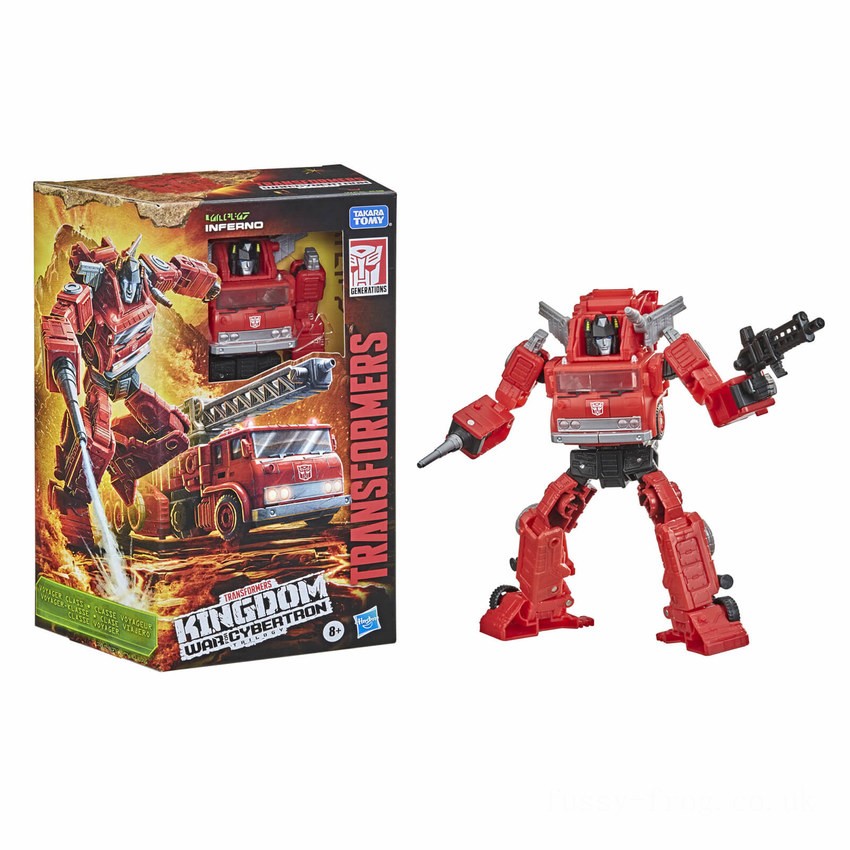 Hasbro Transformers Generations War for Cybertron: Kingdom Voyager WFC-K19 Inferno Action Figure FFHB5136 on Sale