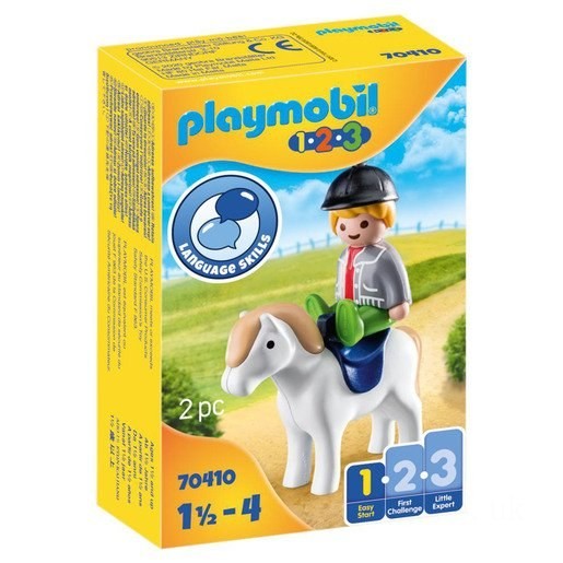 Playmobil 70410 1.2.3 Boy with Pony Figures FFPB4958 - Clearance Sale