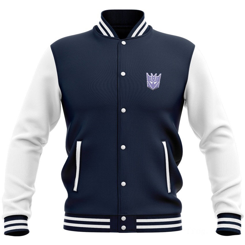Transformers Decepticon Varsity Jacket - Navy / White FFHB5162 on Sale