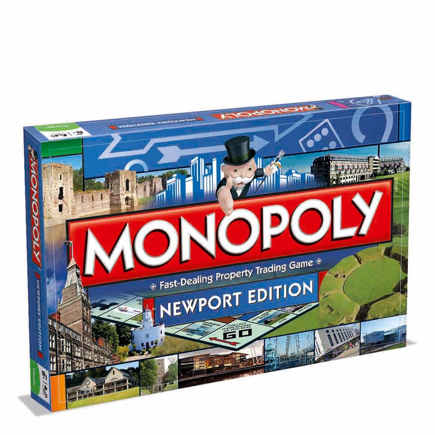 Monopoly Board Game - Newport Edition FFHB5225 on Sale
