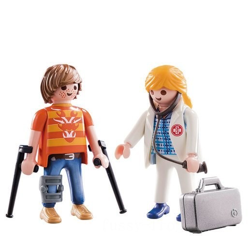 Playmobil 70079 Doctor and Patient Duo Pack FFPB4973 - Clearance Sale