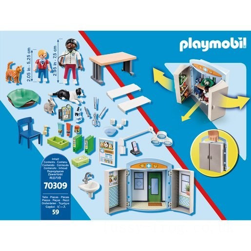 Playmobil 70309 City Life Vet Clinic Play Box FFPB4982 - Clearance Sale