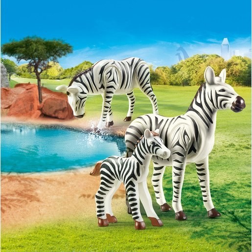 Playmobil 70356 Family Fun Zebras with Foal FFPB4999 - Clearance Sale