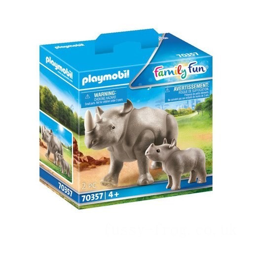 Playmobil 70357 Family Fun Rhino with Calf FFPB5001 - Clearance Sale