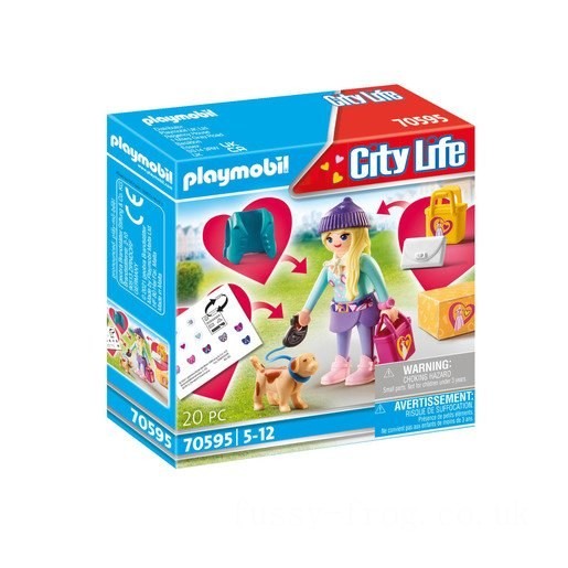 Playmobil 70595 City Life Fashionista with Dog FFPB5004 - Clearance Sale