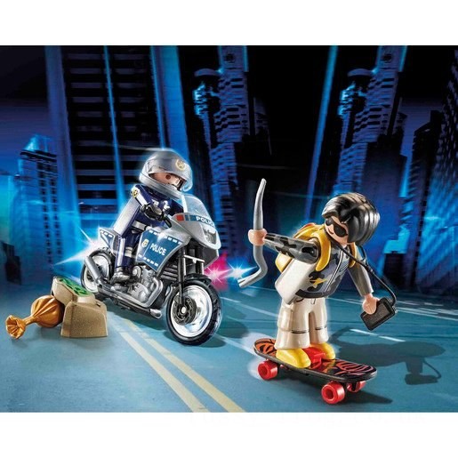 Playmobil 70502 City Action Police Chase Small Starter Pack Playset FFPB5008 - Clearance Sale