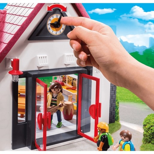 Playmobil 6865 City Life School House with Moveable Clock Hands FFPB5021 - Clearance Sale