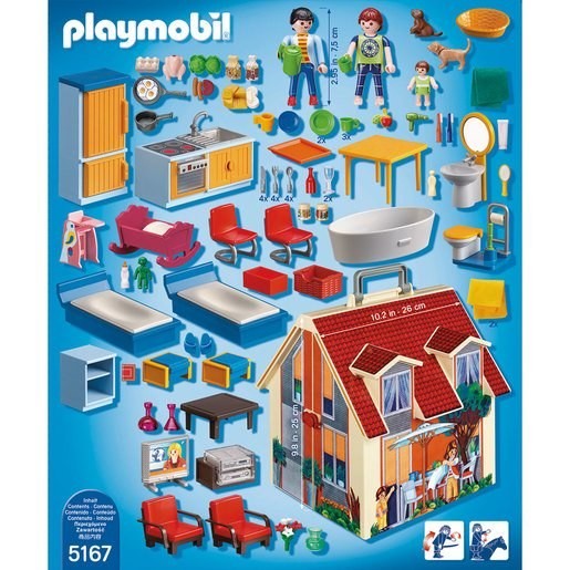 Playmobil 5167 Take Along Modern Dolls House FFPB5023 - Clearance Sale