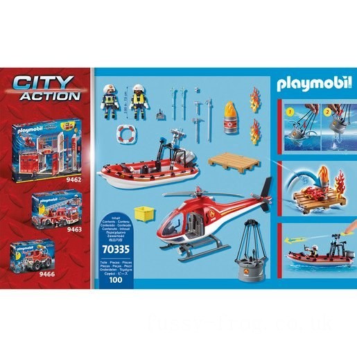Playmobil 70335 City Action Fire Rescue Mission Playset FFPB5024 - Clearance Sale