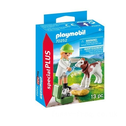 Playmobil 70252 Special Plus Vet with Calf Figures FFPB5043 - Clearance Sale