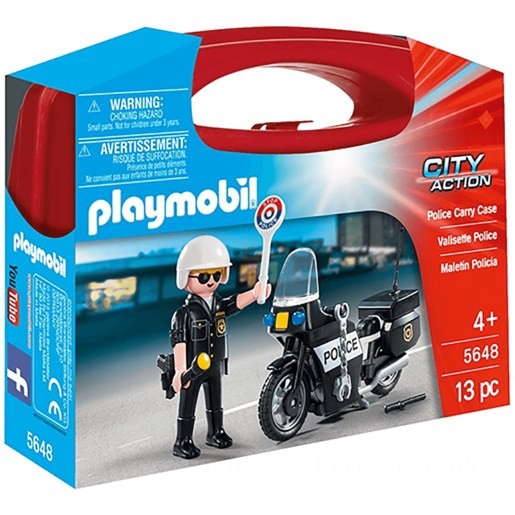 Playmobil 5648 City Action Collectable Small Police Carry Case FFPB5052 - Clearance Sale