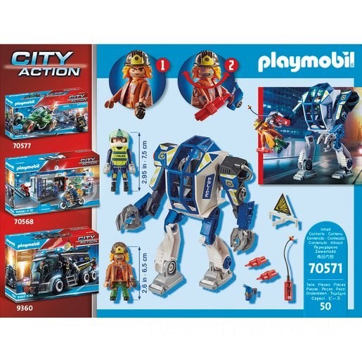 Playmobil 70571 City Action Police Special Operations Police Robot FFPB5051 - Clearance Sale