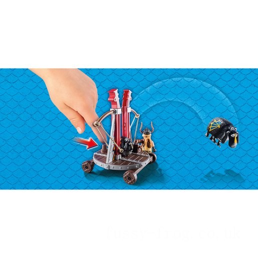 Playmobil: DreamWorks Dragons 9461 Gobber the Belch with Sheep Sling FFPB5061 - Clearance Sale