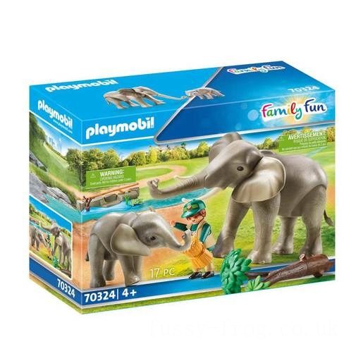 Playmobil 70324 Family Fun Elephant Habitat FFPB5079 - Clearance Sale