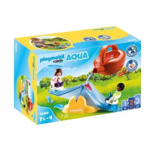 Playmobil 70269 1.2.3 Aqua Water Seesaw with Watering Can Playset FFPB5097 - Clearance Sale