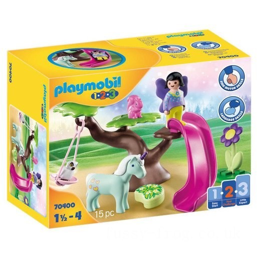 Playmobil 70400 1.2.3 Fairy Playground Playset FFPB5096 - Clearance Sale