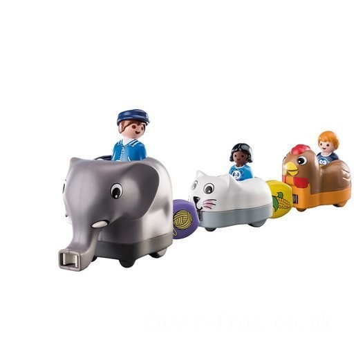 Playmobil 70405 1.2.3 Animal Train Set FFPB5098 - Clearance Sale