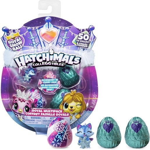 Hatchimals CollEGGtibles The Royal Snow Ball - Royal Multipack (Styles Vary) FFHC4953 - Clearance Sale