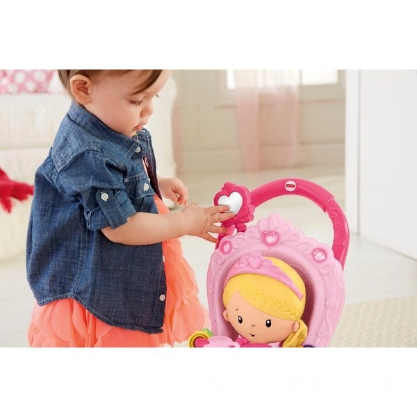 Fisher-Price Princess Stroll-Along Musical Walker and Doll Gift Set FFFF4954 - Sale Clearance