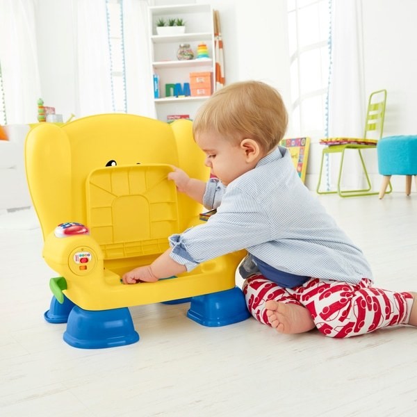 Fisher-Price Laugh & Learn Smart Stages Yellow Activity Chair FFFF4957 - Sale Clearance
