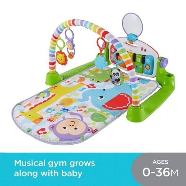 Fisher-Price Deluxe Kick & Play Piano Gym Play Mat FFFF4969 - Sale Clearance